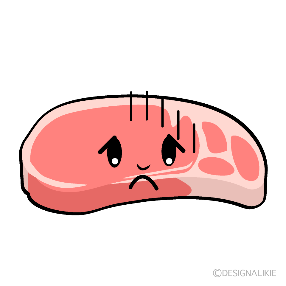 かわいいお辞儀する豚肉イラスト