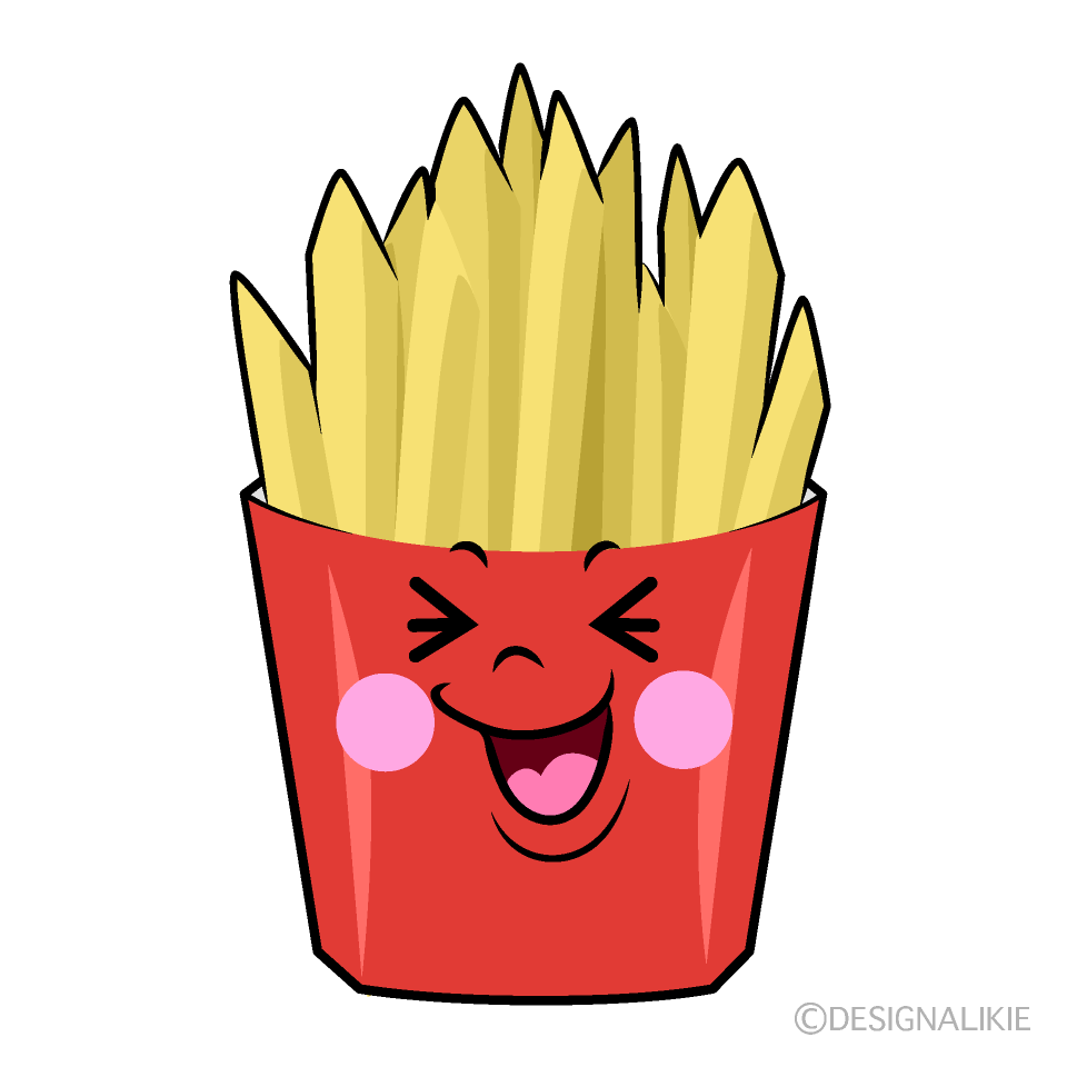 かわいい笑うフライドポテトイラスト