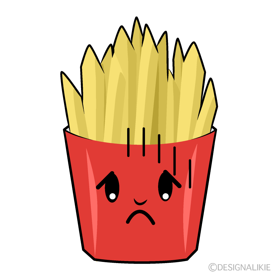 かわいいお辞儀するフライドポテトイラスト