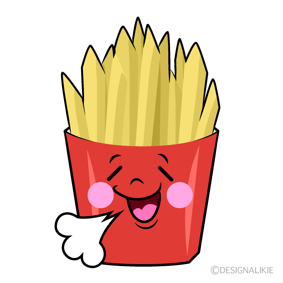 かわいいほっとするフライドポテトイラスト