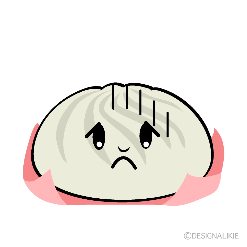 かわいいお辞儀する肉まんイラスト