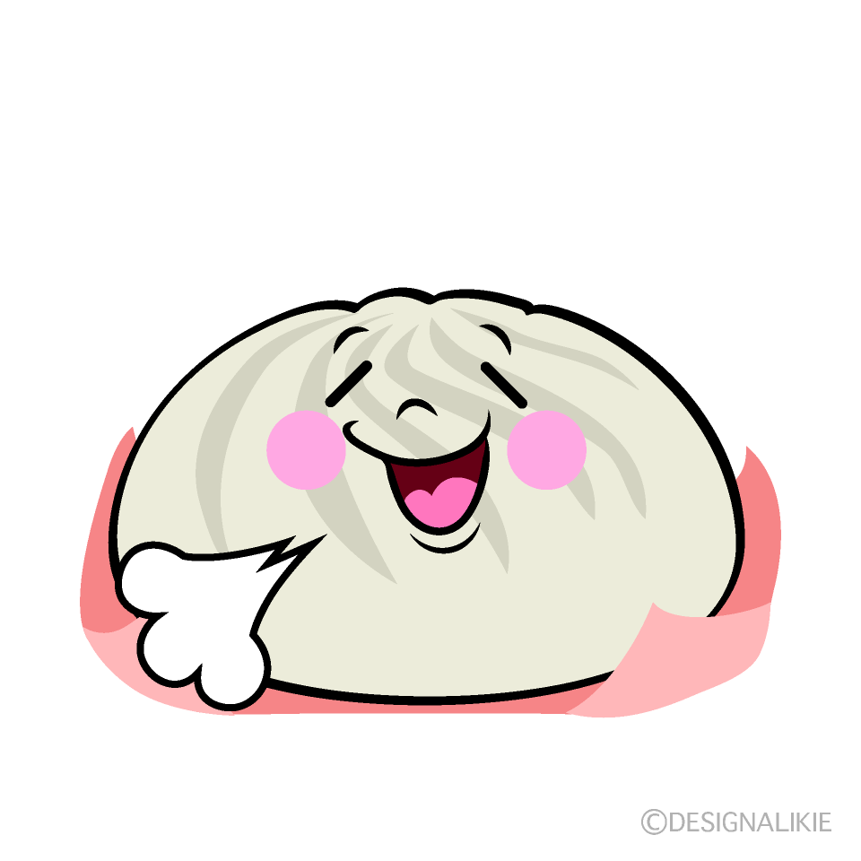 かわいいほっとする肉まんイラスト