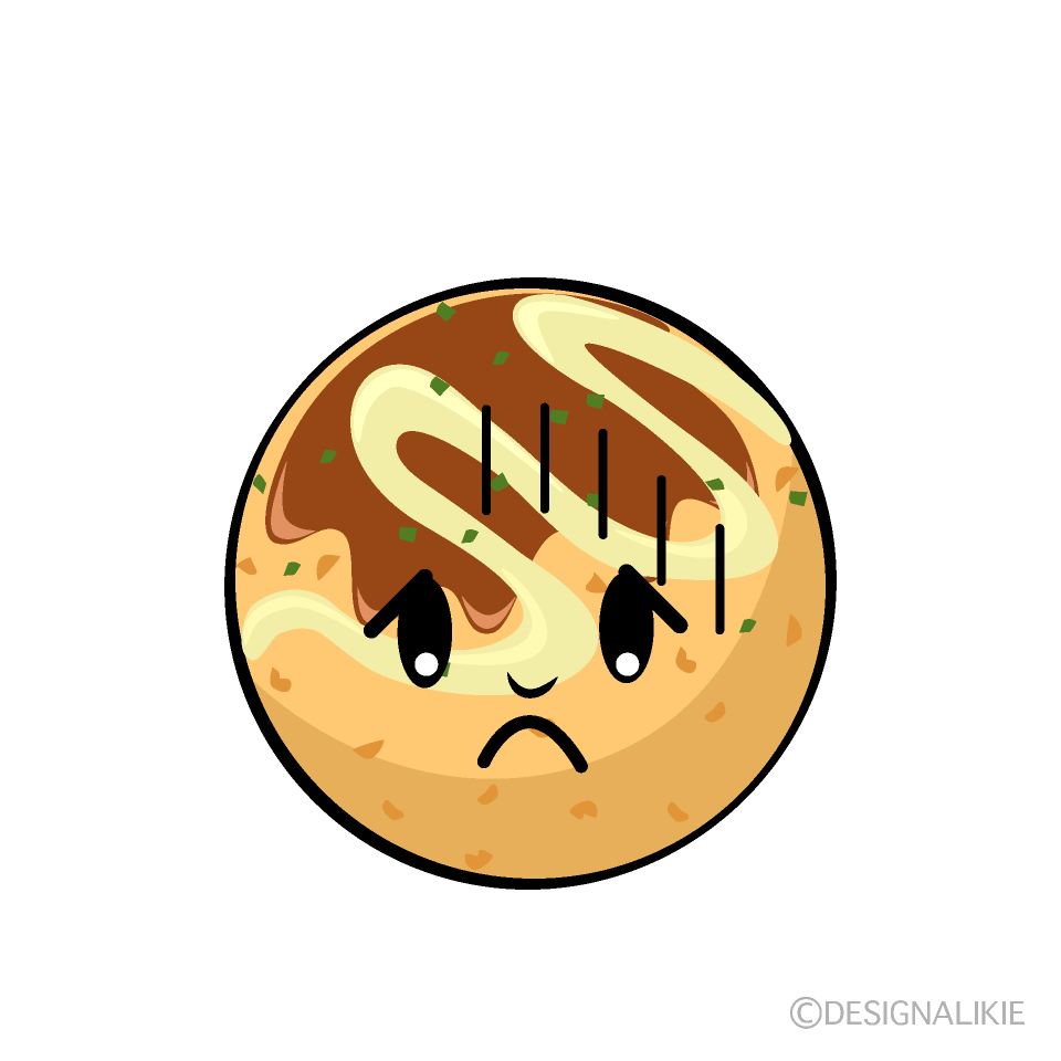 かわいいお辞儀するたこ焼きイラスト