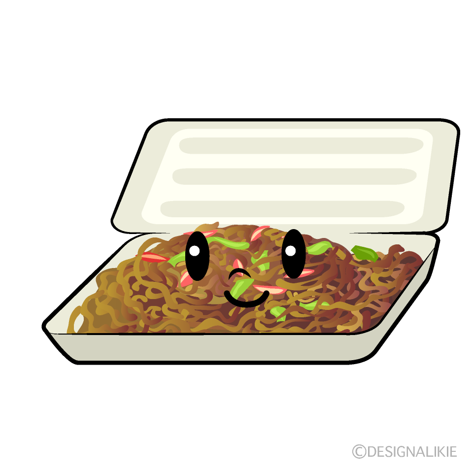 かわいい焼きそばイラスト