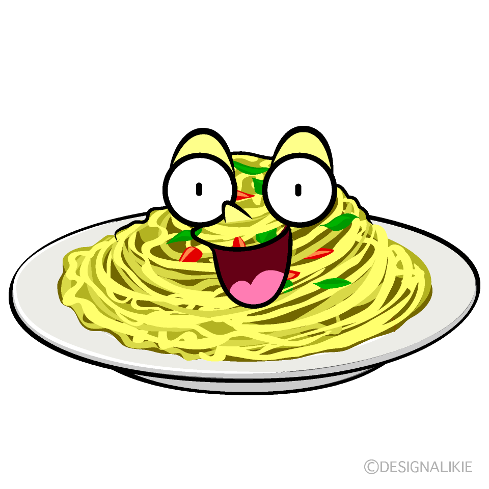 かわいい驚くパスタイラスト