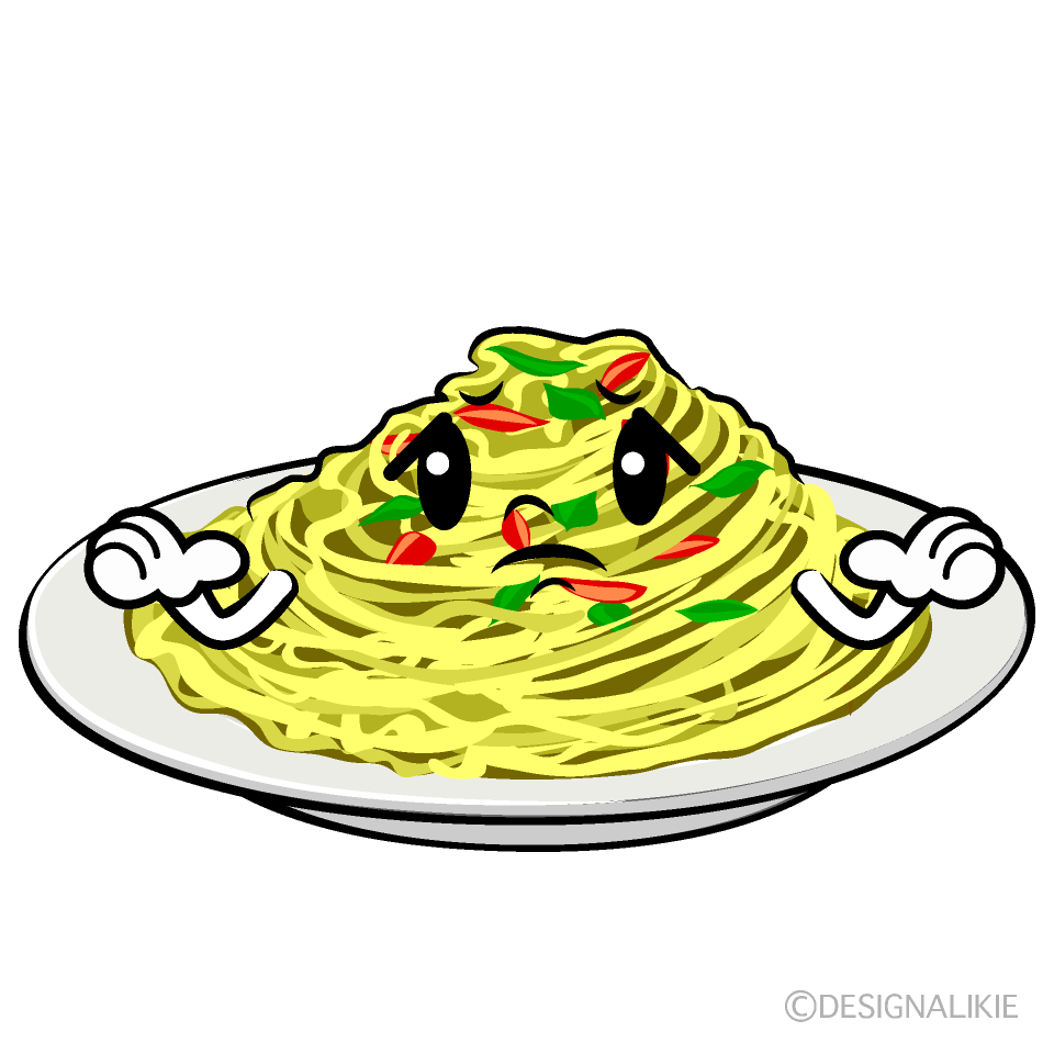 かわいい困るパスタイラスト