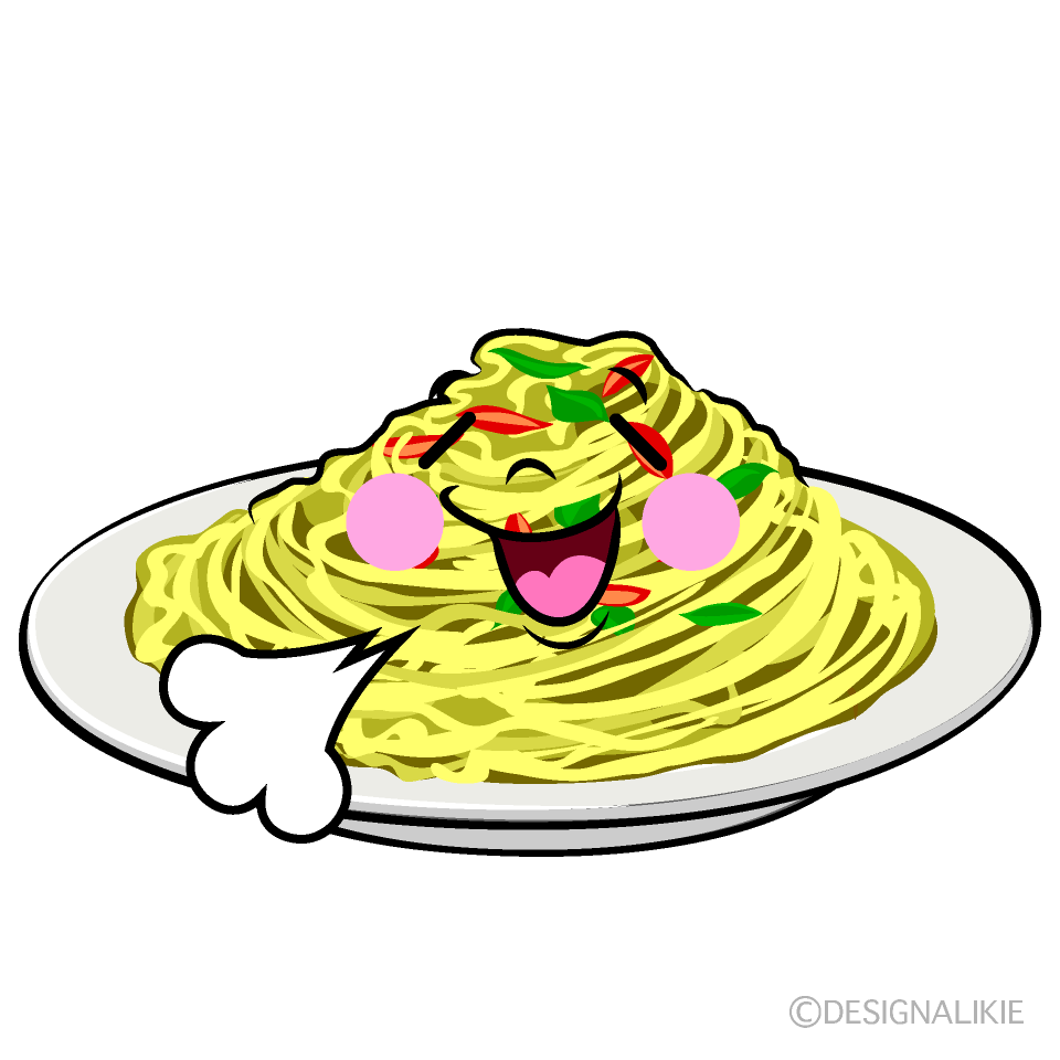 かわいいほっとするパスタイラスト