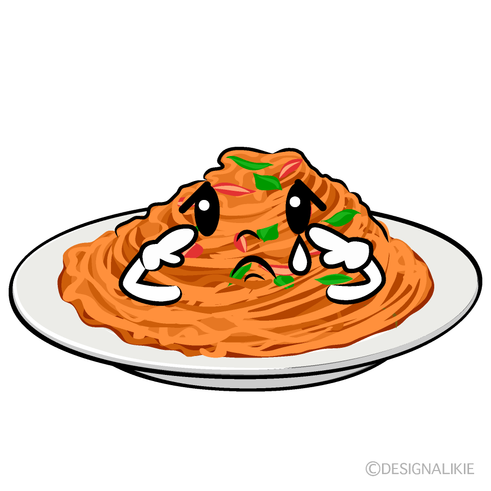 かわいい悲しいナポリタンイラスト