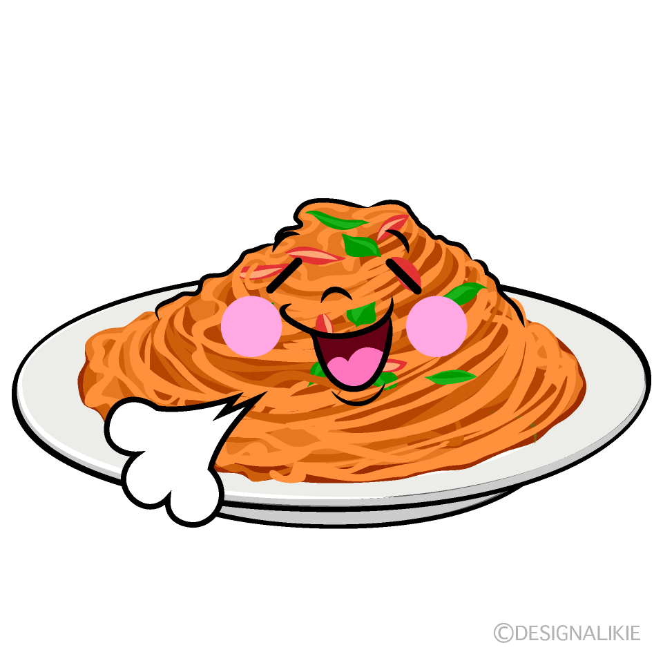 かわいいほっとするナポリタンイラスト