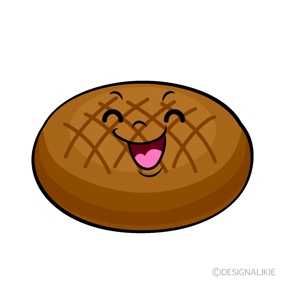 かわいい笑顔のハンバーグイラスト