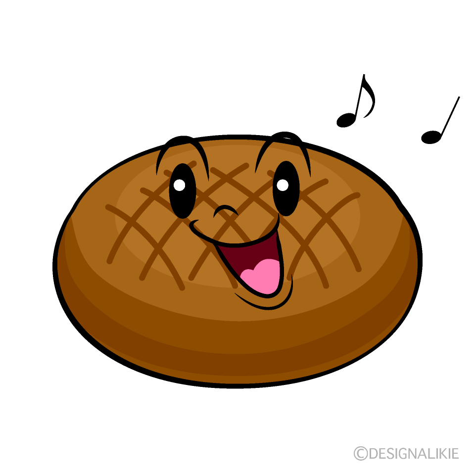 かわいい歌うハンバーグイラスト