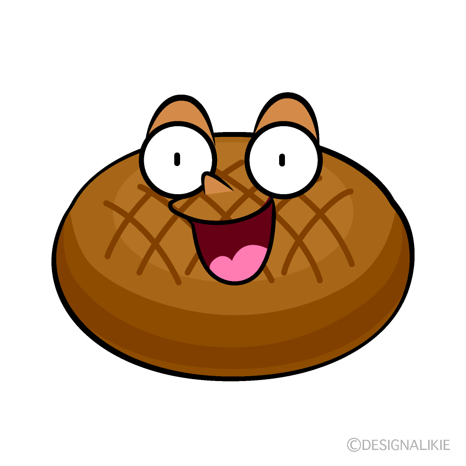 かわいい驚くハンバーグイラスト
