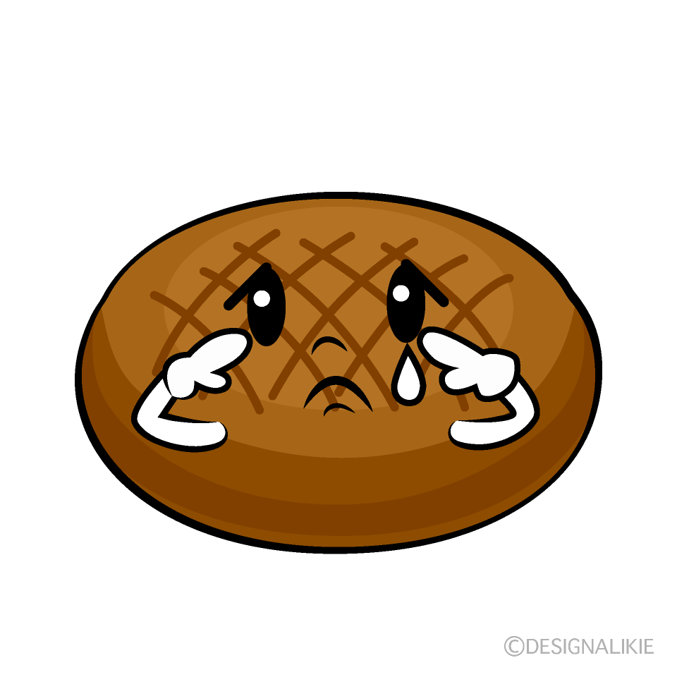 かわいい悲しいハンバーグイラスト