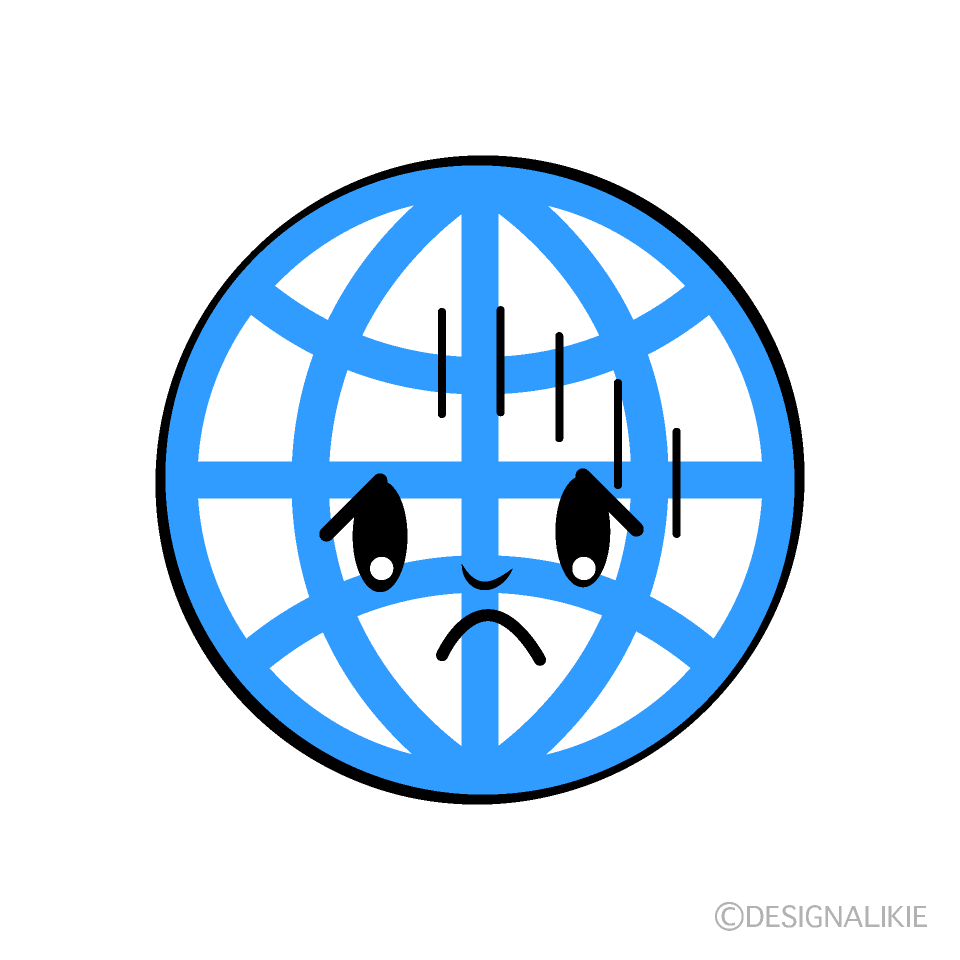 かわいいお辞儀するグローバルイラスト