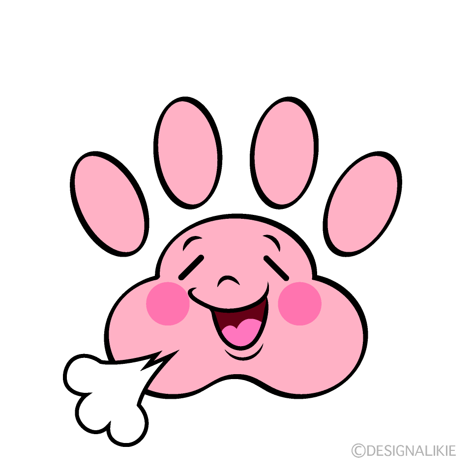 かわいいほっとする肉球イラスト