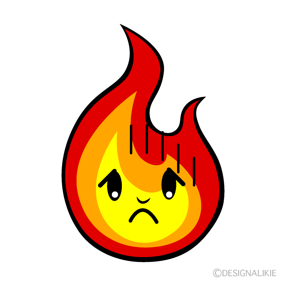 Cute Bowing Flame Clipart