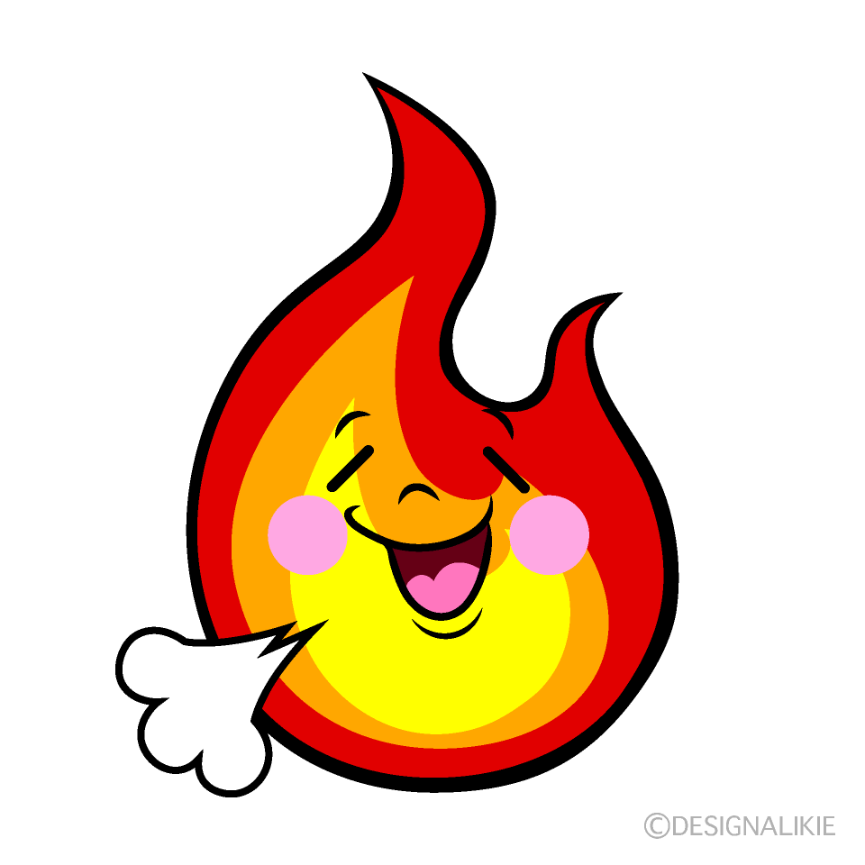 かわいいほっとする炎イラスト