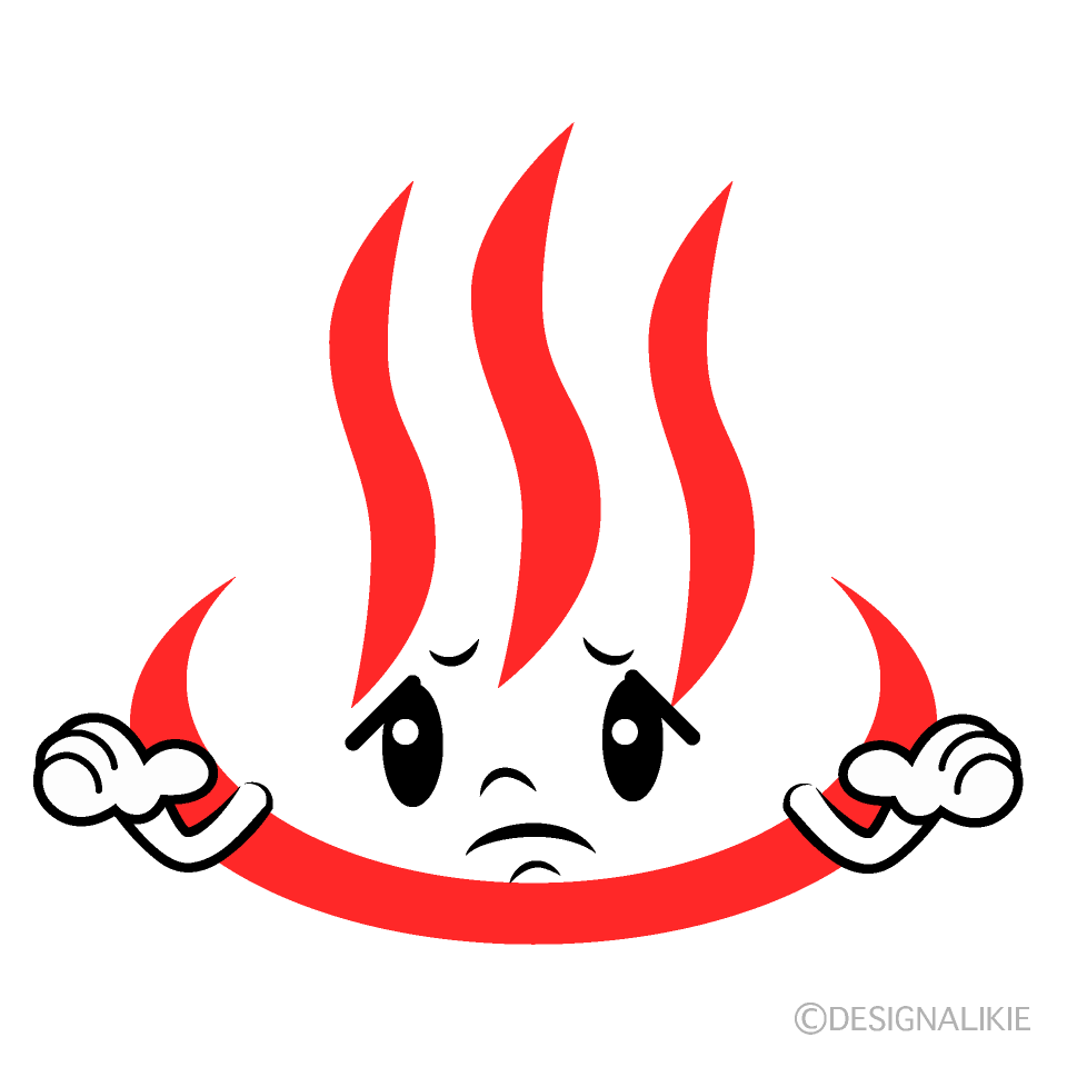 Cute Troubled Hot Spring Mark Clipart