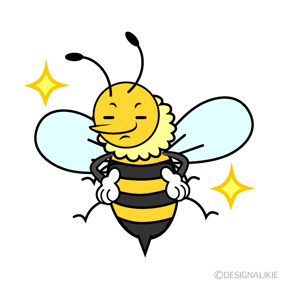 Cute Confident Bee Clipart