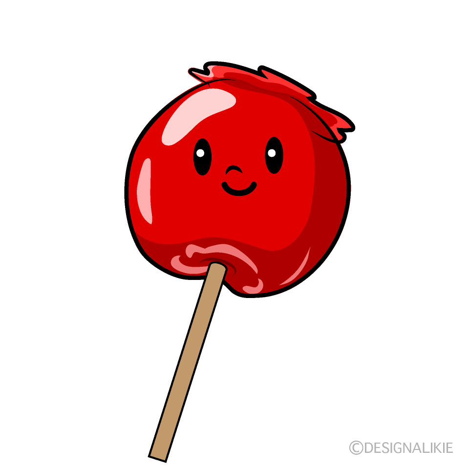 かわいいりんご飴イラスト