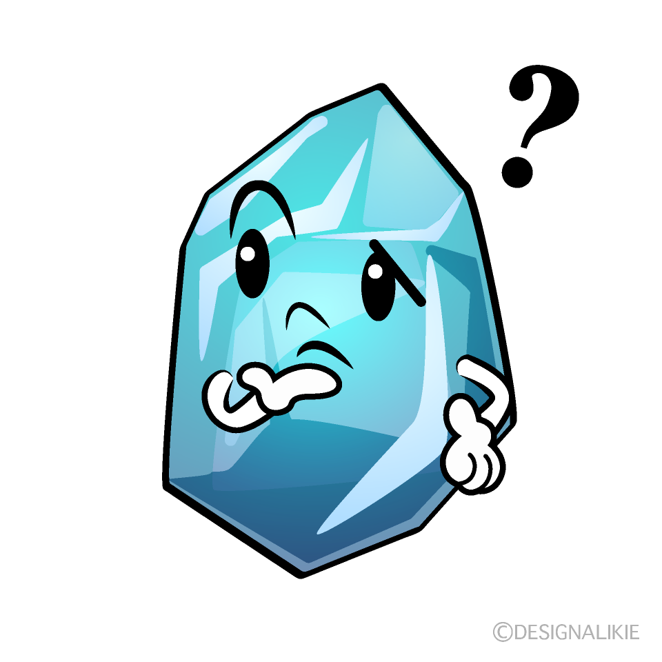 かわいい考える氷イラスト