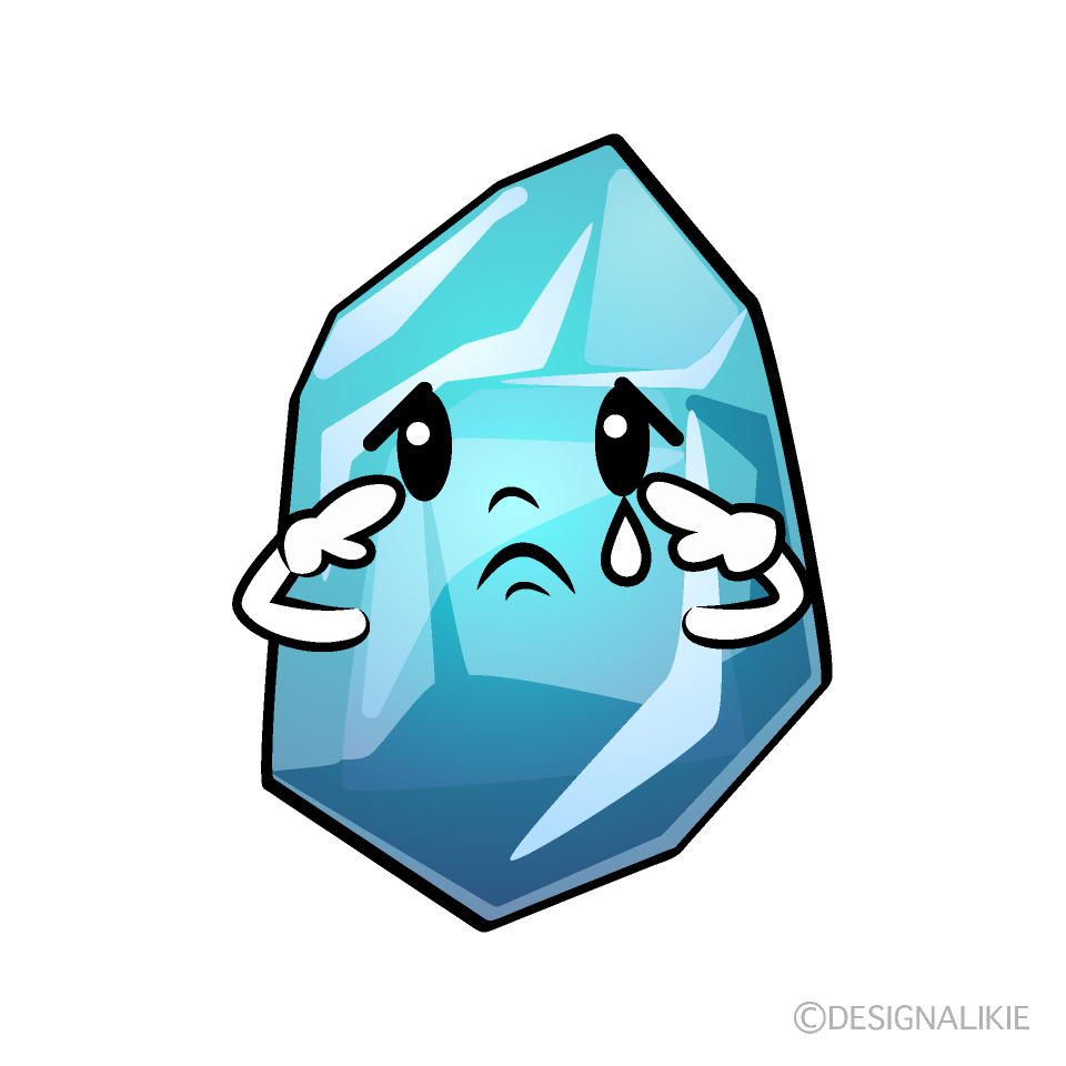 かわいい悲しい氷イラスト