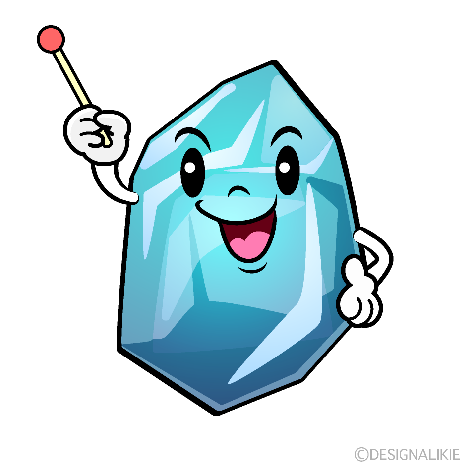 かわいい説明する氷イラスト