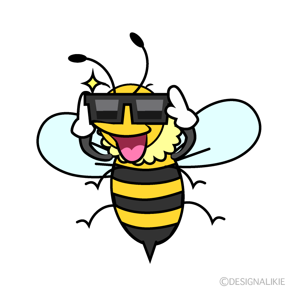かわいいかっこいいミツバチイラスト
