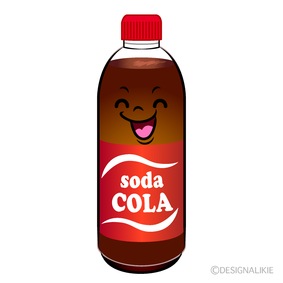 かわいい笑顔のコーラーイラスト