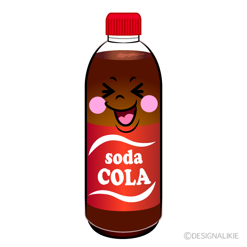 かわいい笑うコーラーイラスト