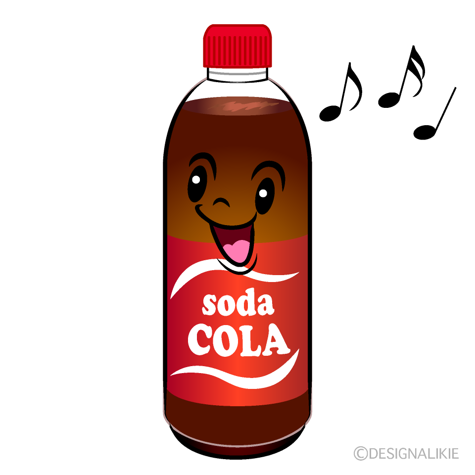 かわいい歌うコーラーイラスト