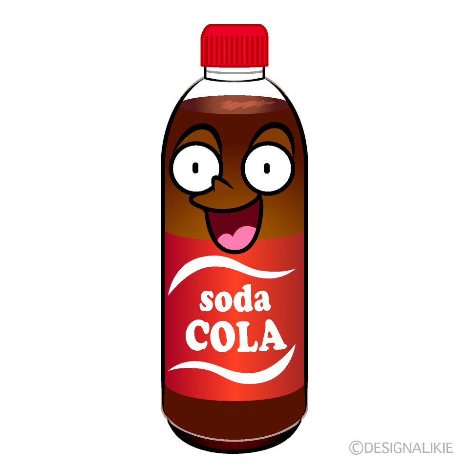 かわいい驚くコーラーイラスト