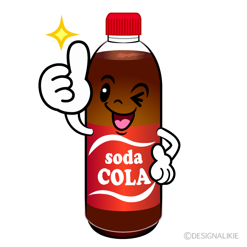 かわいいいいねするコーラーイラスト