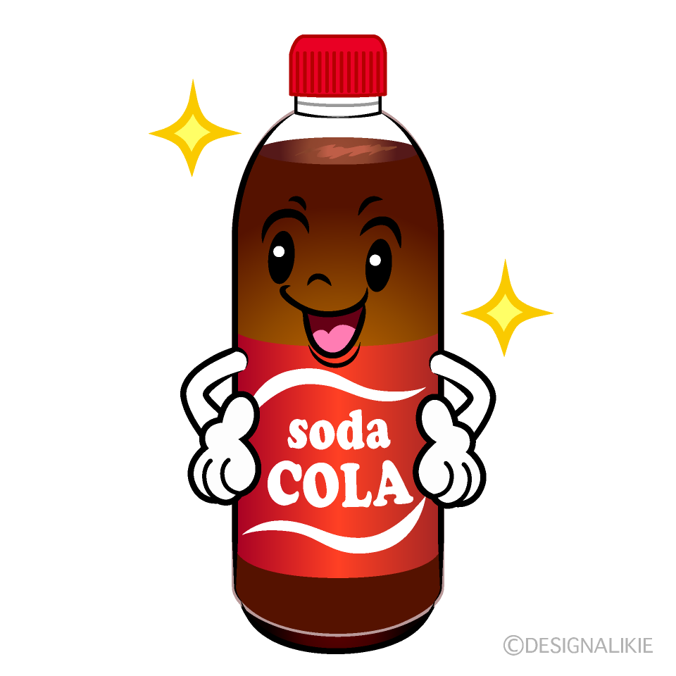 かわいいポーズするコーラーイラスト