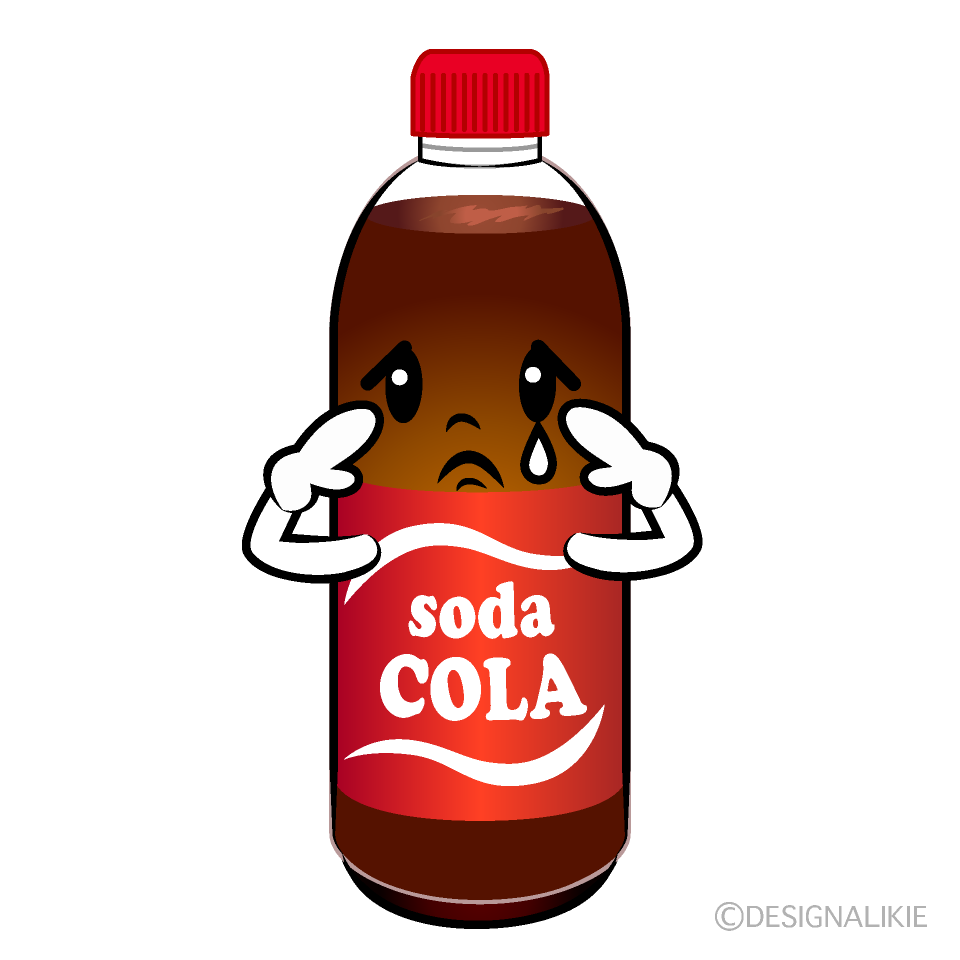 かわいい悲しいコーラーイラスト