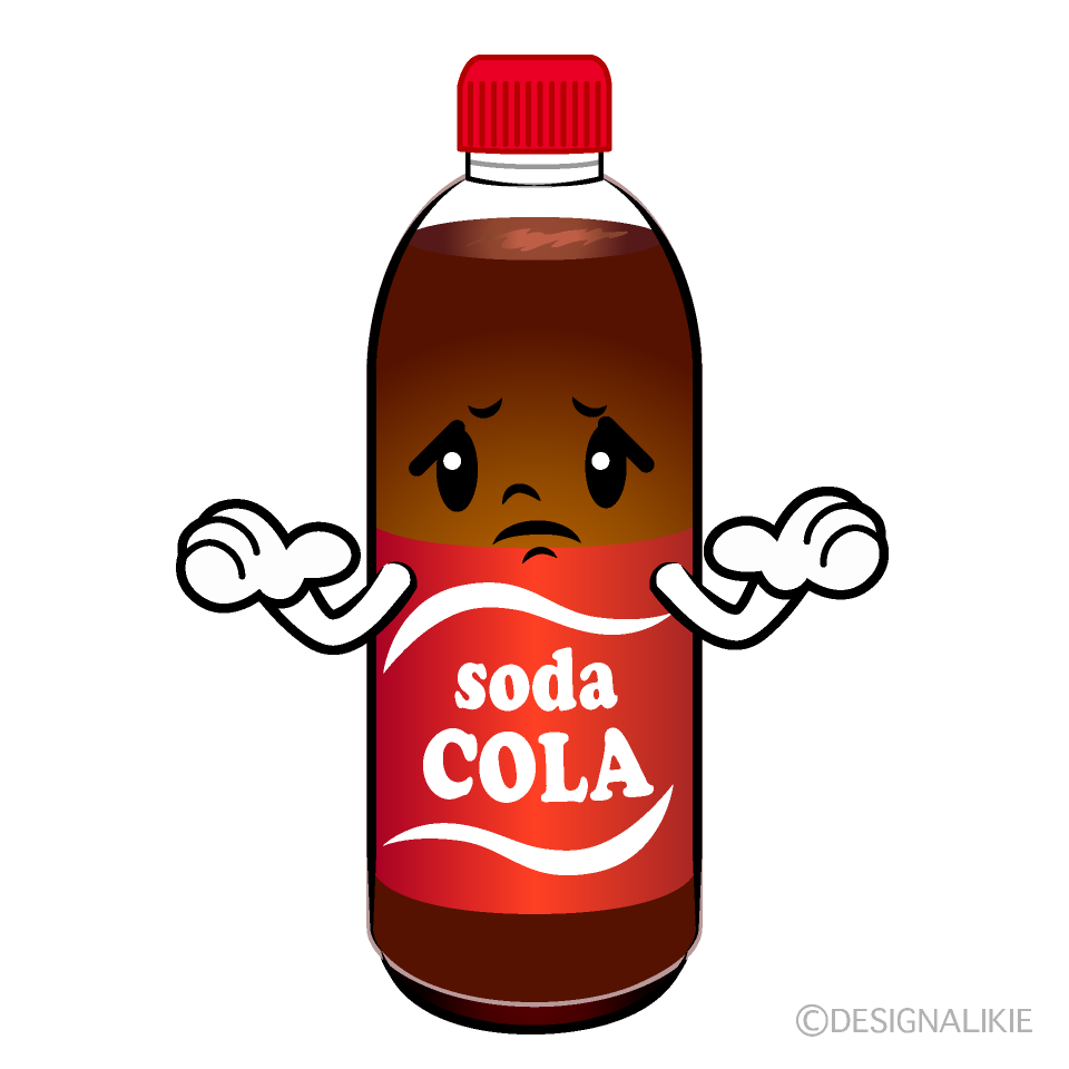 かわいい困るコーラーイラスト