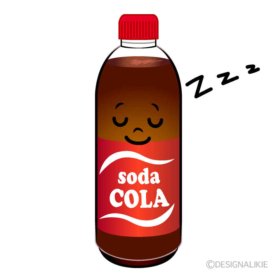 かわいい寝るコーラーイラスト