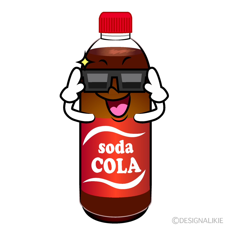 かわいいサングラスのコーラーイラスト
