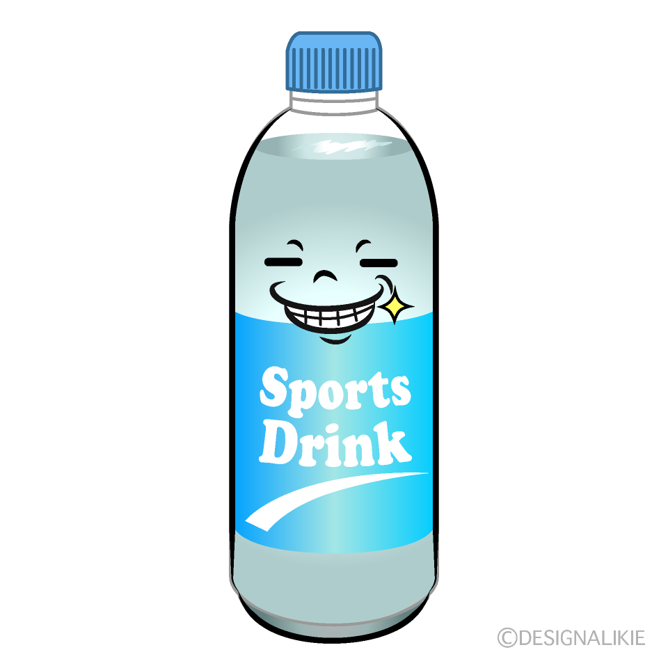 Cute Grinning Sports Drink Clipart