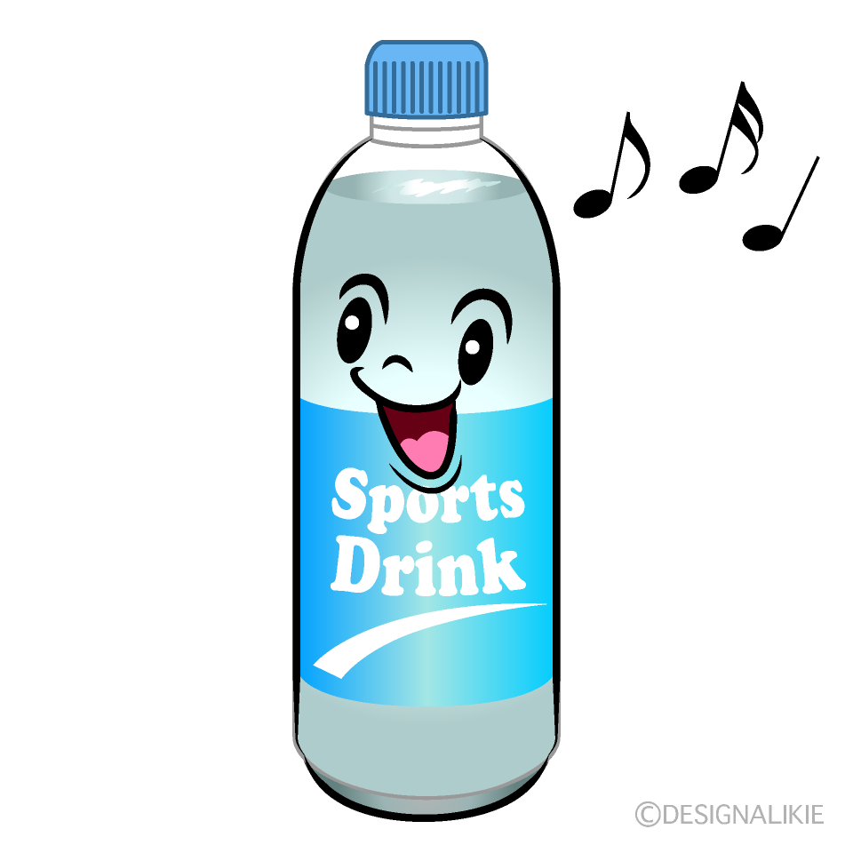かわいい歌うスポーツドリンクイラスト