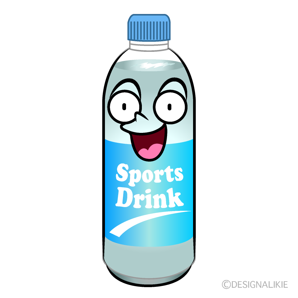 かわいい驚くスポーツドリンクイラスト