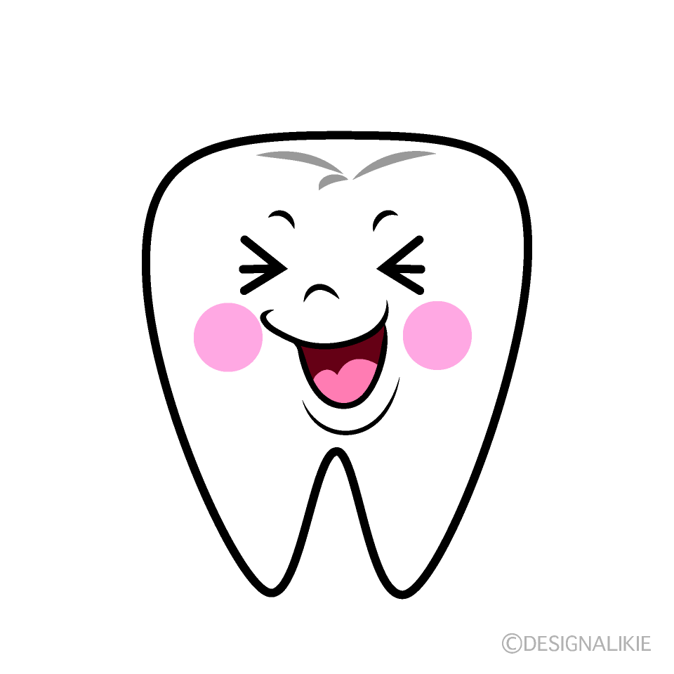 かわいい笑う歯イラスト