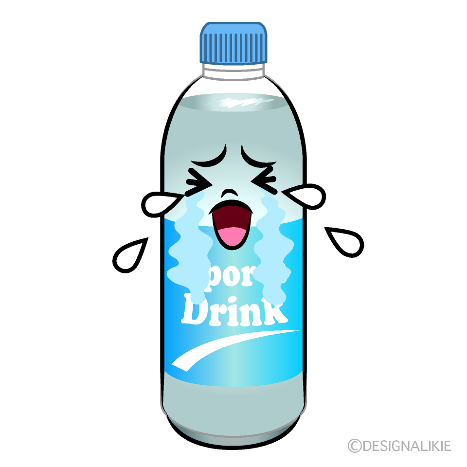 かわいい泣くスポーツドリンクイラスト