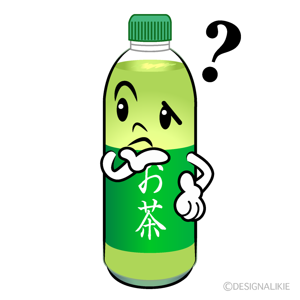 かわいい考えるお茶イラスト