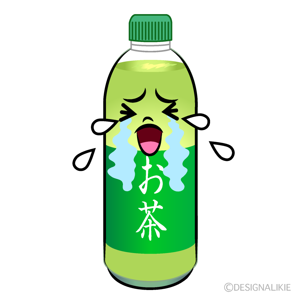 かわいい泣くお茶イラスト