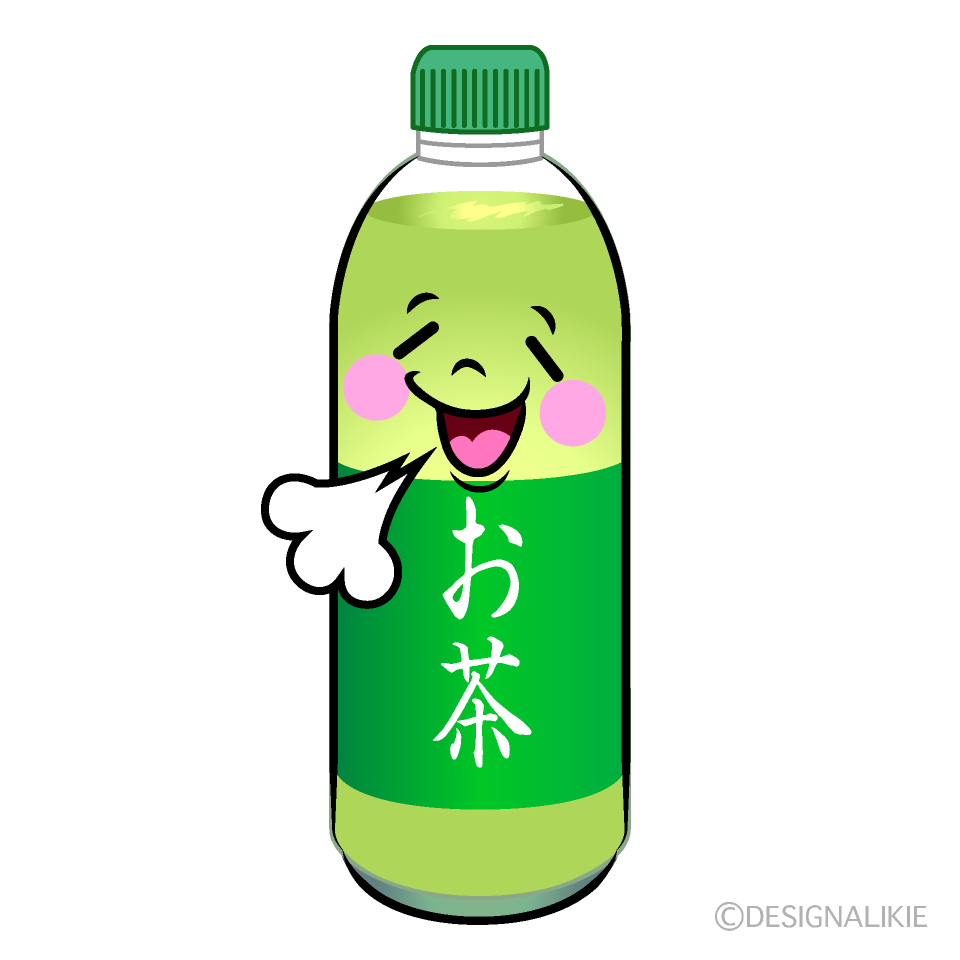 かわいいほっとするお茶イラスト
