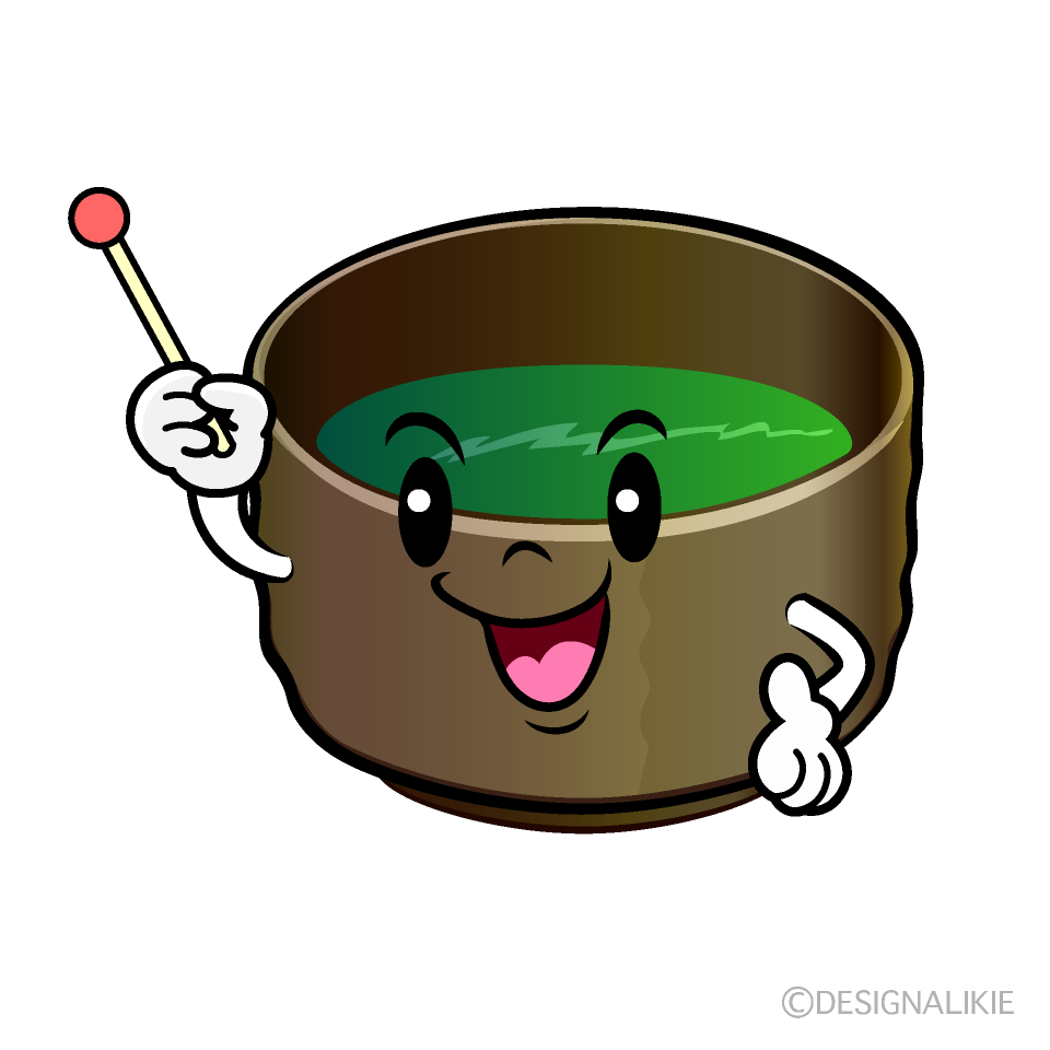 かわいい説明する抹茶イラスト