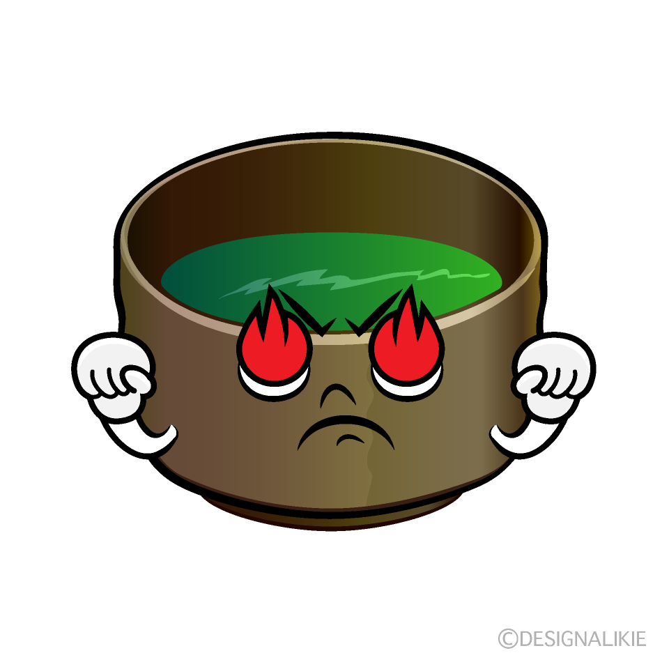 かわいい熱意の抹茶イラスト