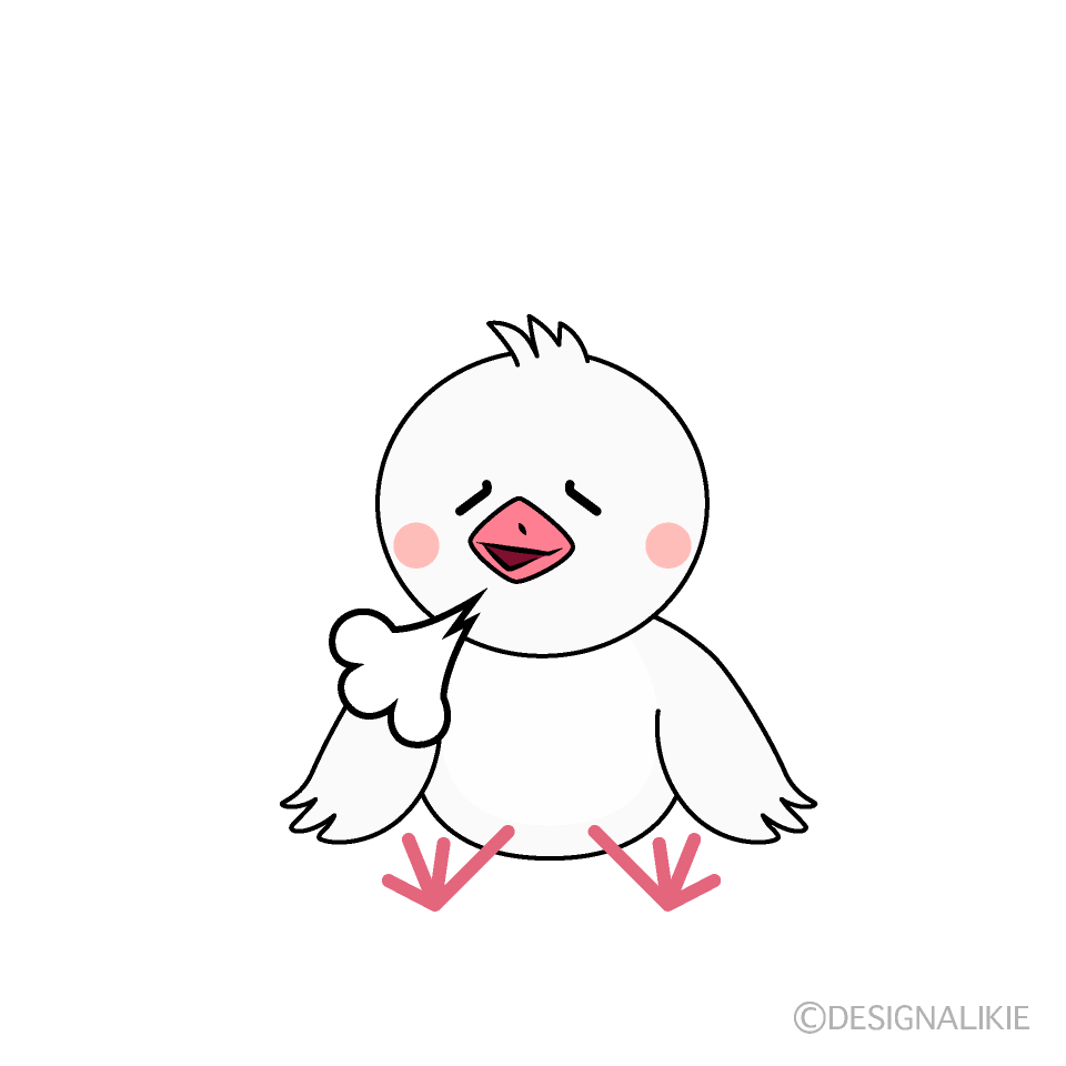 かわいいほっとする鳩イラスト