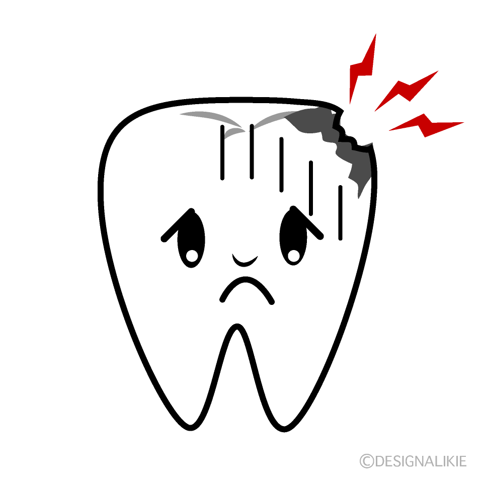 かわいい落ち込む歯イラスト